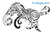 Elephant tattoo design