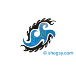 equilibrium sea life surf tattoo design