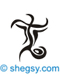 rhythm tribal tattoo design