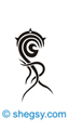 dise�o tatuaje iniciales sergio - rosa tribal